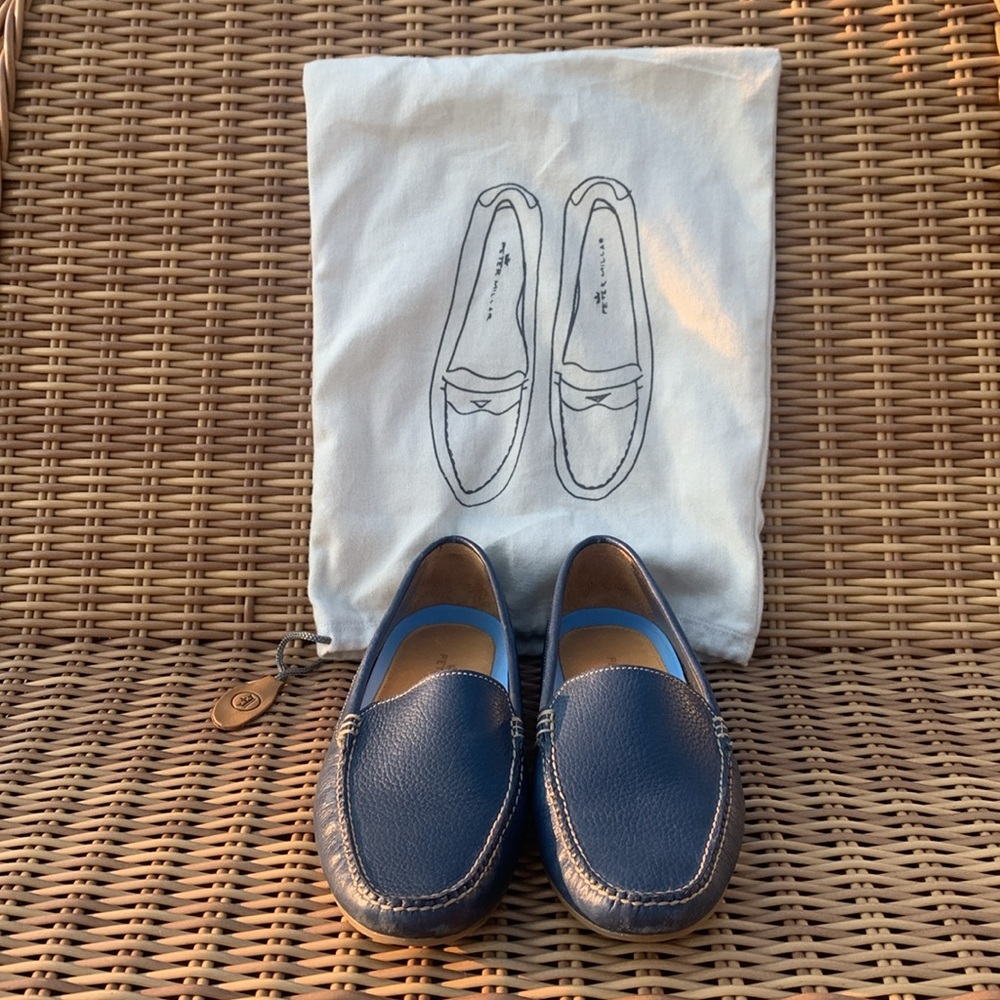 Peter Millar Vare Pebble Grain Driving Loafer, Women's Size 8.5